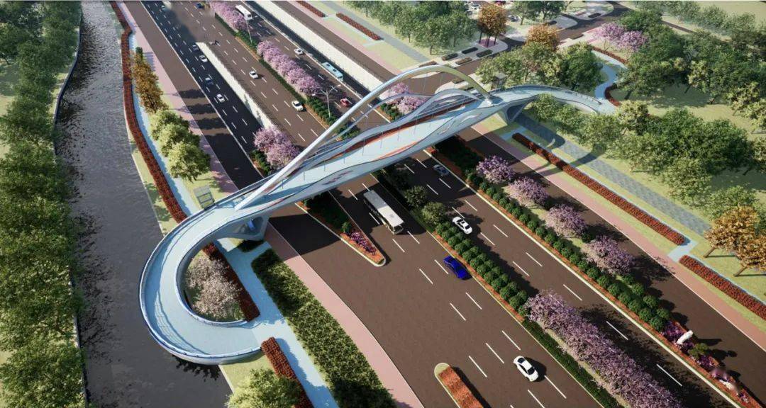 高浪路人行景观天桥方案来了快来选