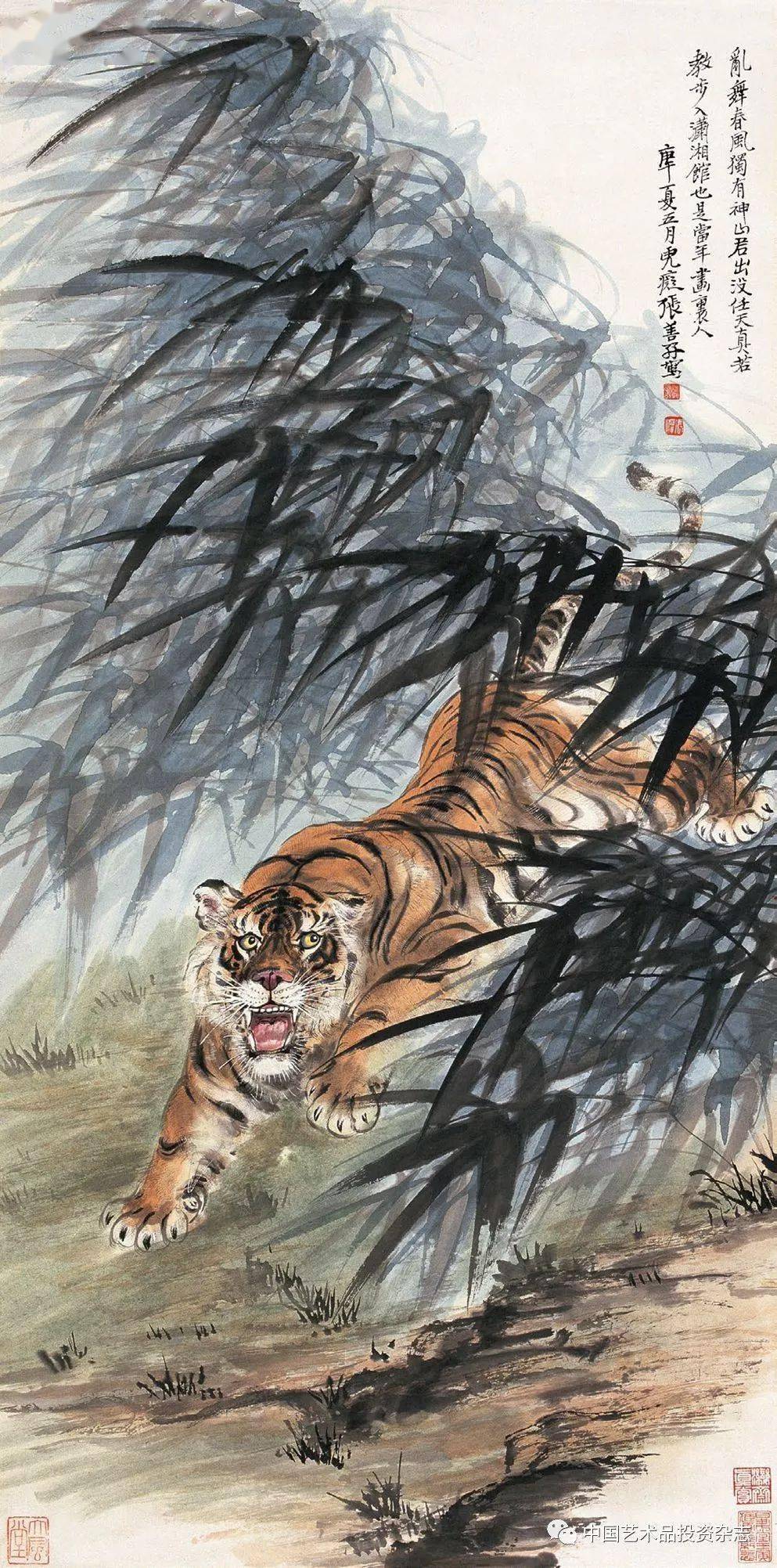 张善孖中国画虎第一人张大千为他立誓不画虎100副精品高清