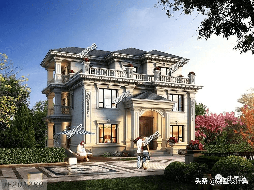 浙江周总建的三层欧式别墅,经济实用又好看,图纸收藏备用错不了