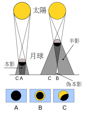 日食示意图 画法图片