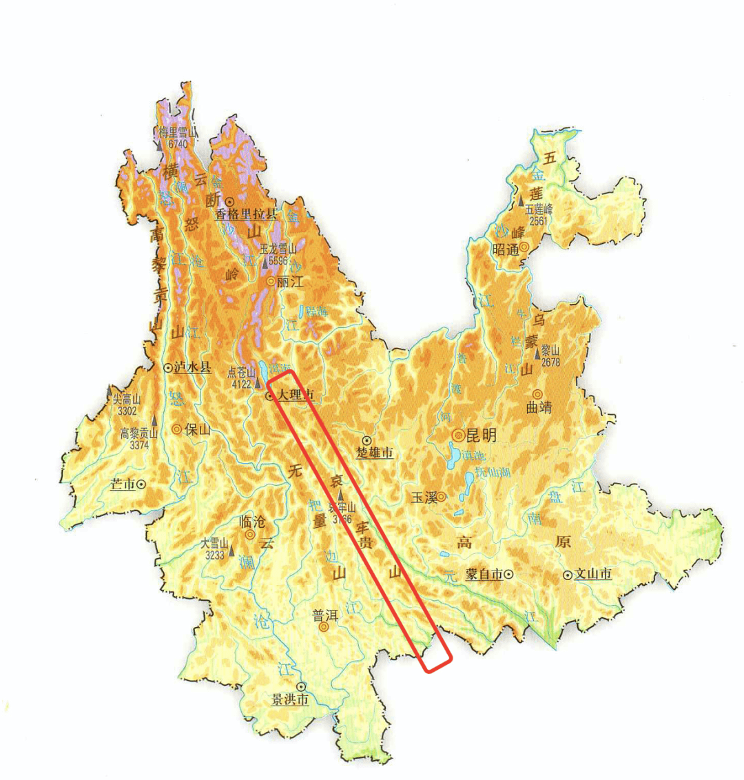 元江地理位置图图片