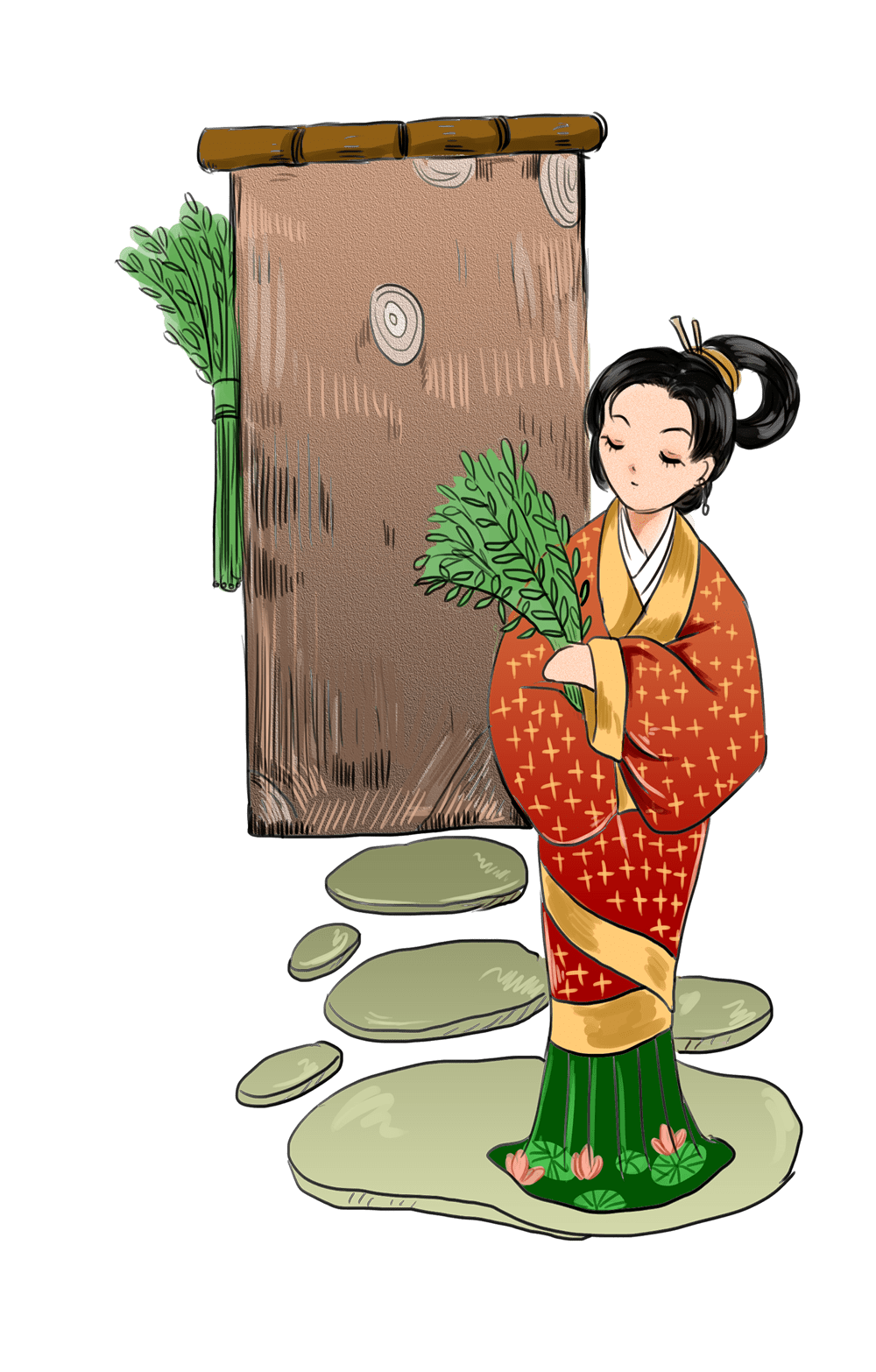 【点朱砂】在端午节给孩子额头上点上朱砂,寓意孩子们身体健康,平平安