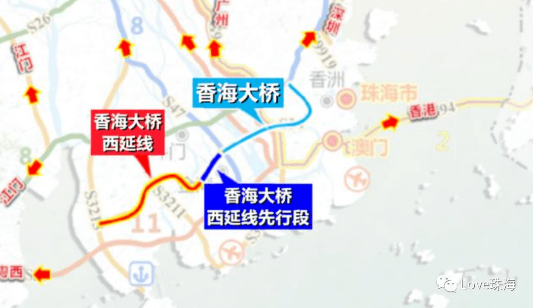 香海大桥西延线先行段启动!6车道/设计时速100公里!