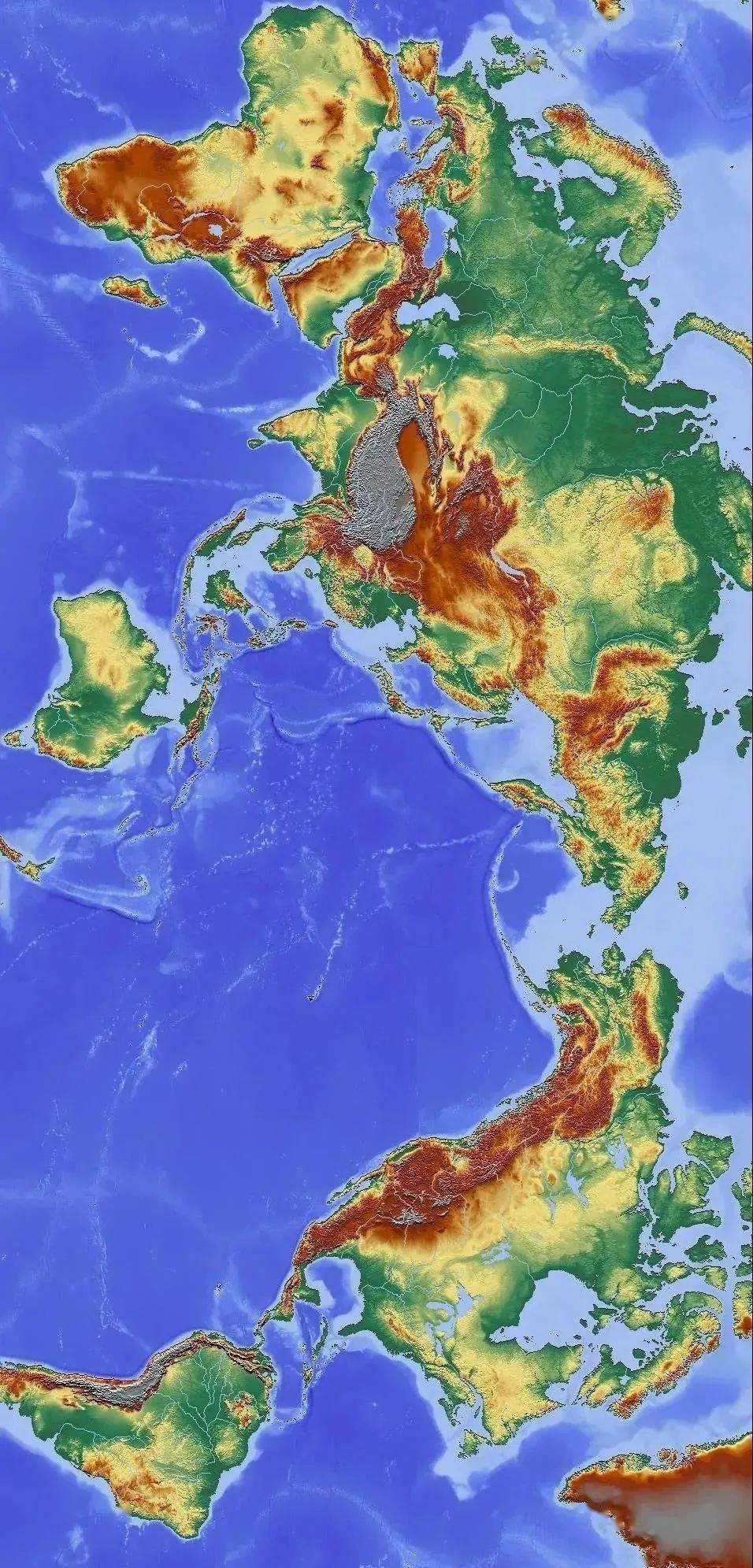 干货高清世界地形河流卫星图