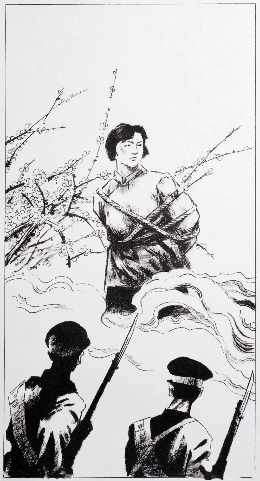 丹青缅巾帼手绘图片