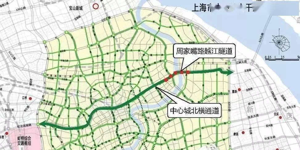 上海北横通道规划图图片