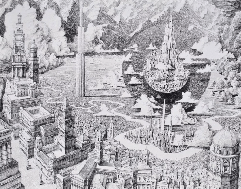 因为无法长时间盘旋所以这些画作大多都十分潦草但正是这些凌乱的笔触