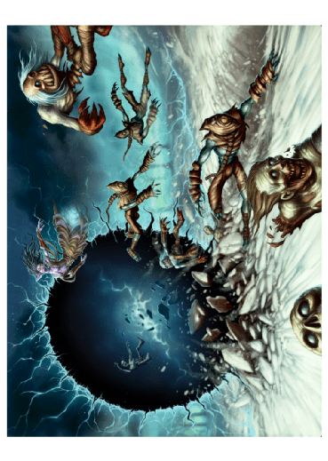 的肉体,把他的灵魂禁锢在生前的盔甲里,冻结于扭曲虚空尽头的寒冰之中