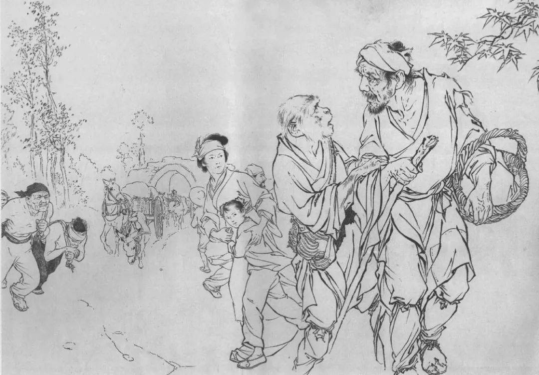 6750幅国画大师刘继卣的线描人物稿图看得过瘾