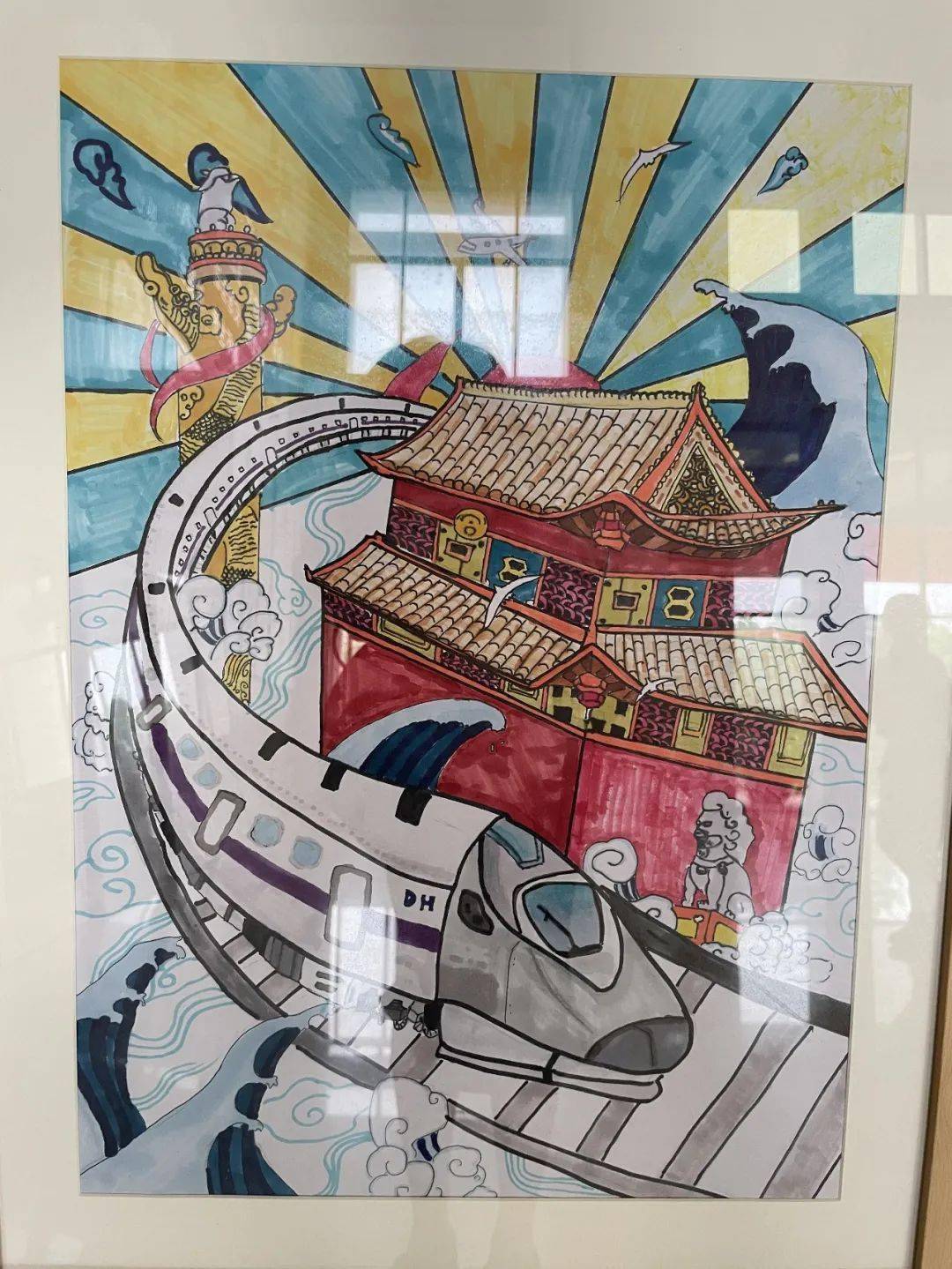 党史学习我先行百幅作品表红心哲商现代实验小学开展礼献建党百年书画