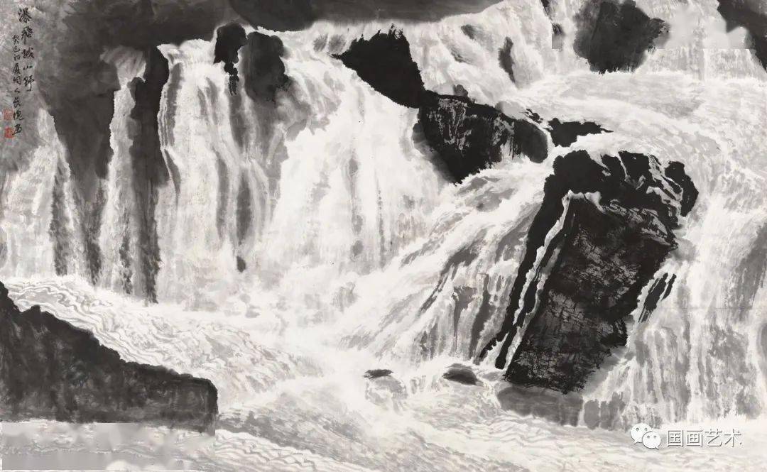 银波雪浪杨长槐 静心欣赏瀑布得洗心杨长槐 高山流水杨长槐 鸣醒大地