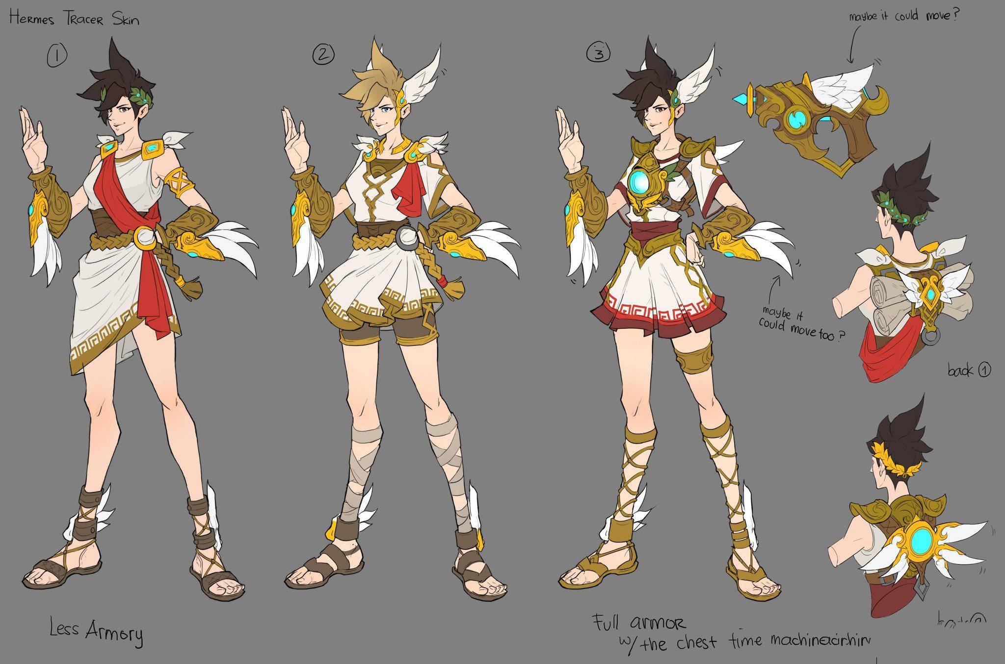 风暴英雄猎空卡西娅古希腊神话皮肤概念图公开