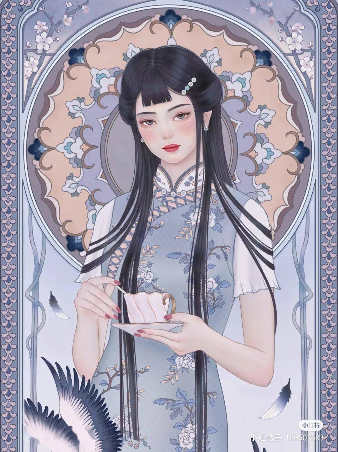 无关风月一些精美的民国风插画