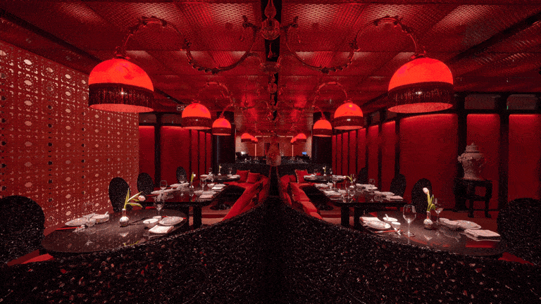 红楼宴于长宁来福士广场前的独栋建筑中享精品淮扬菜坐拥广场开阔绿地