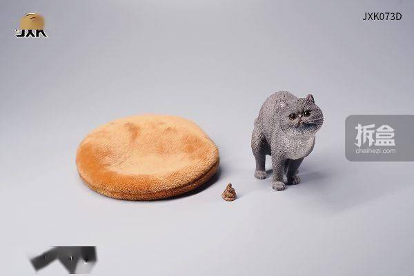花色|JXK.STUDIO 1/6 半蹲加菲猫 迷你仿真动物模型GK雕像