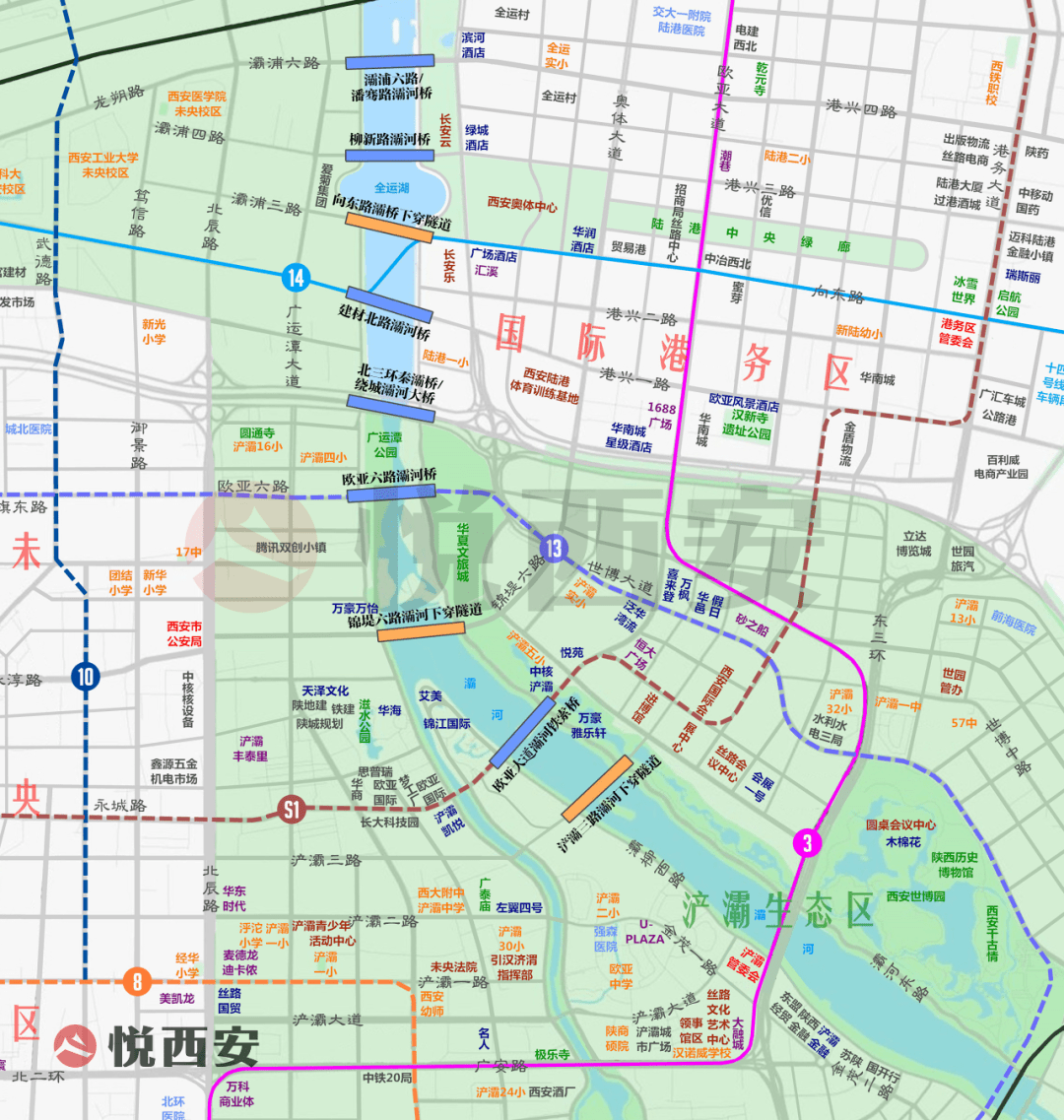 西安港务区高清地图图片