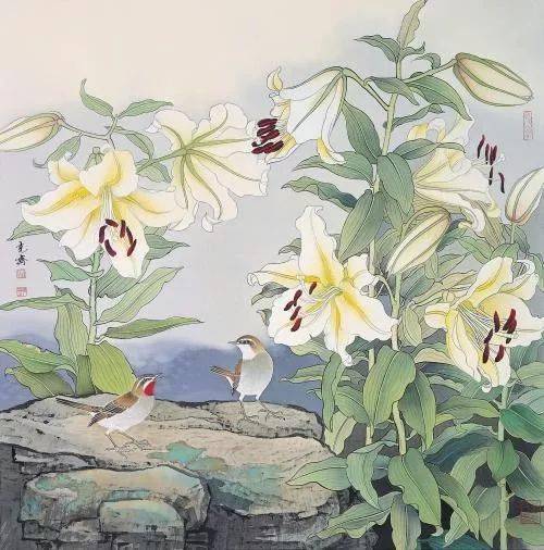 台湾大师张克齐笔下的花鸟妙趣横生笔笔生动