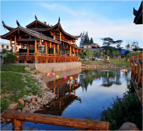 绿盈乡村建设70连城县塘前乡塘前村以荷为媒完善设施打造冠豸山后