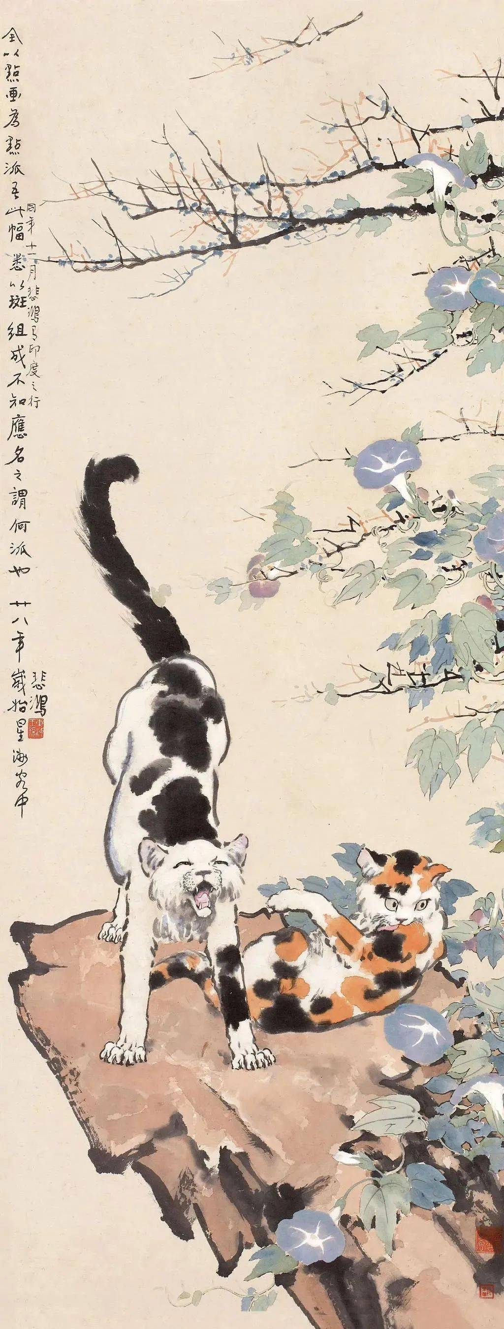徐悲鸿的小花猫，画的真好！_搜狐网