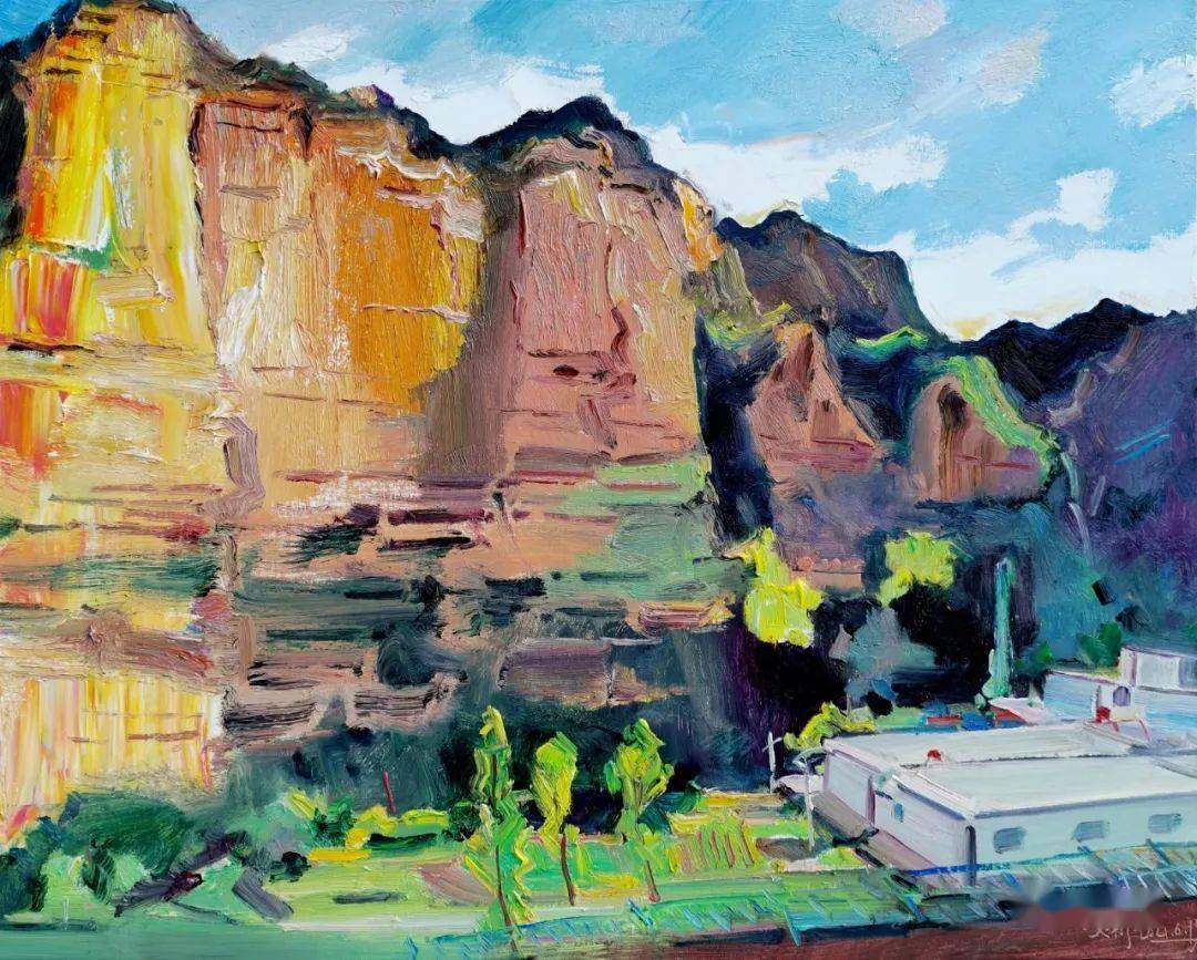 写生啦袁文彬2021太行山写生新作