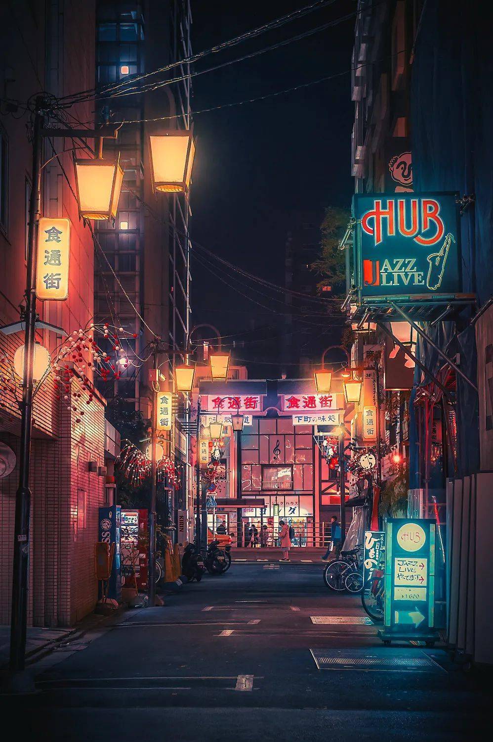 随手一拍都是风景镜头下的日本街头招牌文字夜景