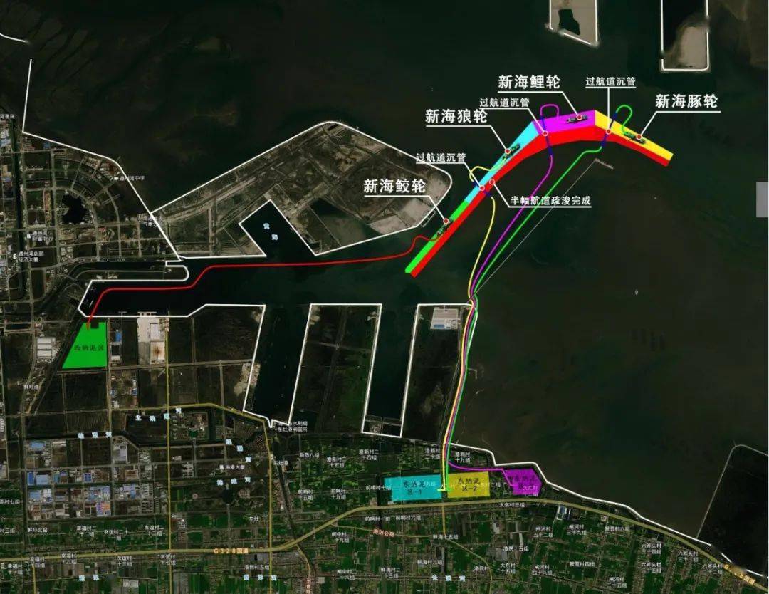 船長請注意南通海上通州灣兩中心盤點沿海航道施工概況