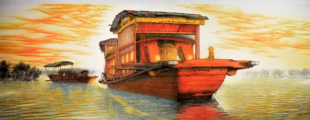 南湖红船图片绘画图片