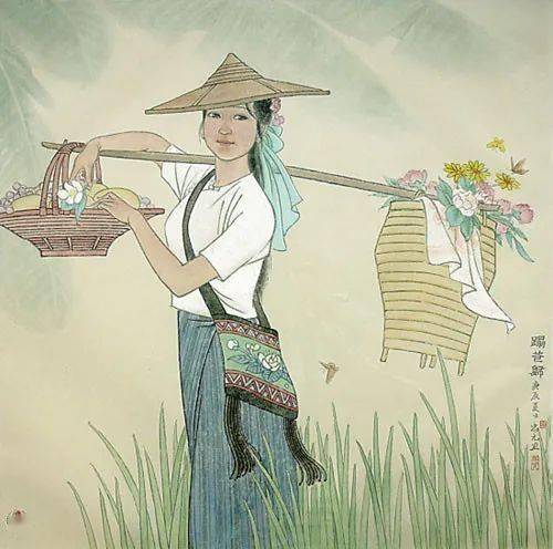 宋忠元:画笔下神态安详温文,宛若置身于世外无尘世界的江南女子