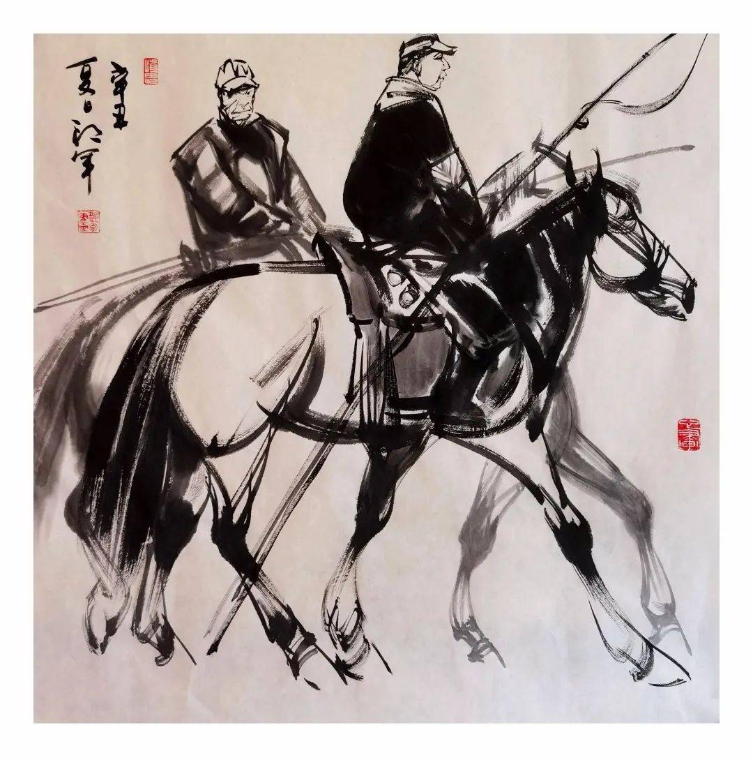 与马共舞当代画家郎军画马精选