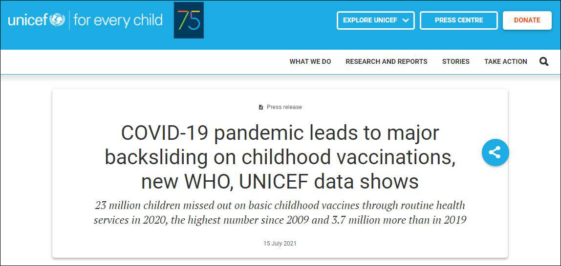 免疫|新冠疫情扰乱了儿童接种疫苗计划，或将导致疾病爆发