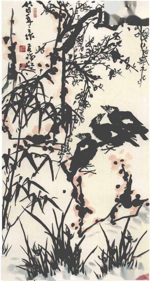 李苦禅写意八哥作品辑录欣赏