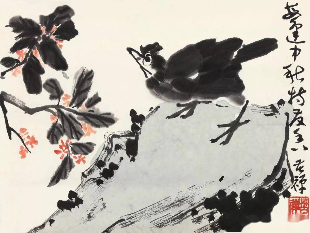 李苦禅写意八哥作品辑录欣赏