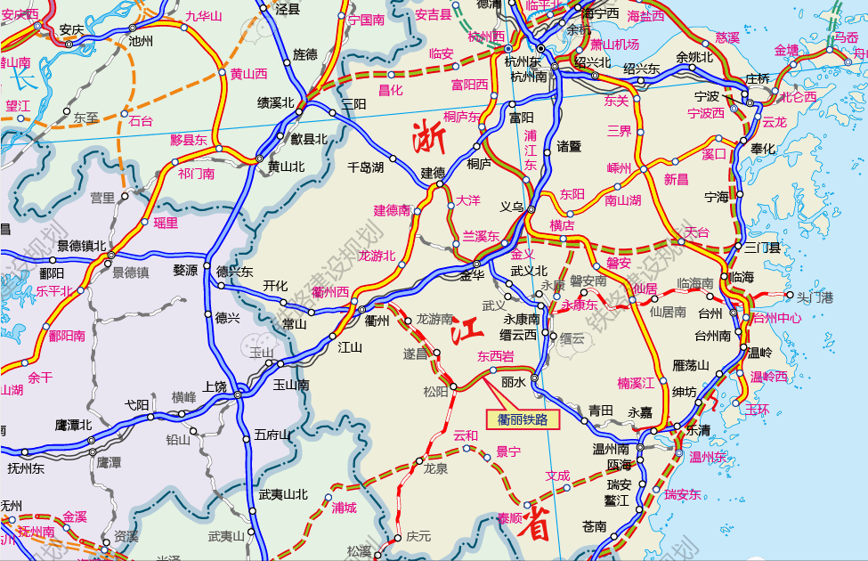 衢丽铁路二期路线图图片