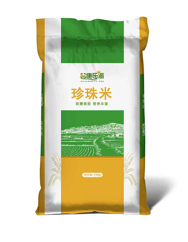 谷康乐派珍珠米25kg大米颗粒为椭圆形,晶莹如玉,颗粒饱满,色泽光亮