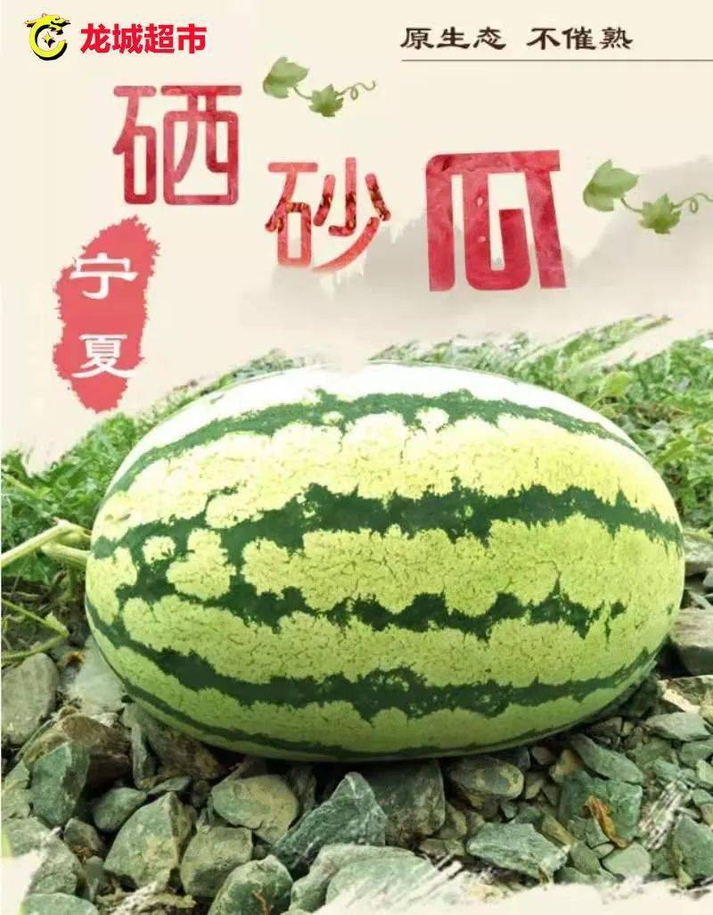 龙城超市宁夏硒砂西瓜瓜中贵族新鲜上市