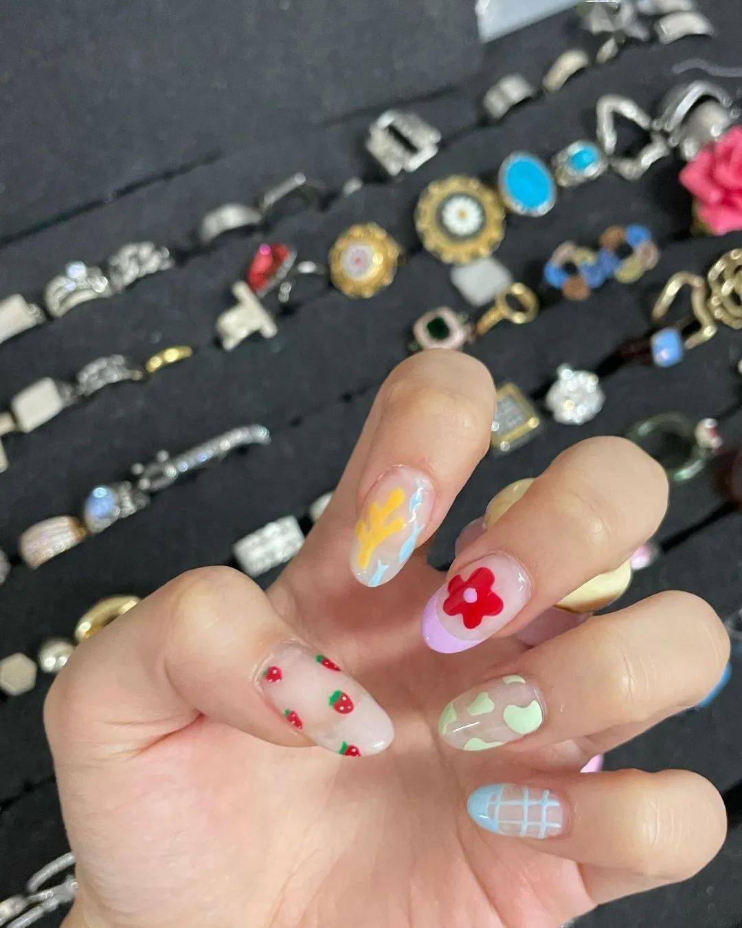 奥运|美甲越粉金牌越稳,奥运美甲可太上头了!