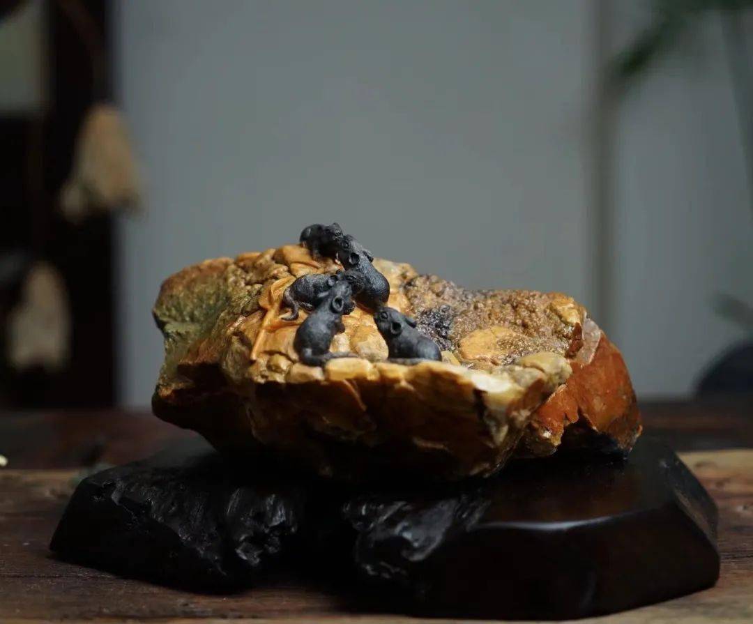 大叔在河边捡到的金蟾奇石有人出80万他都舍不得卖