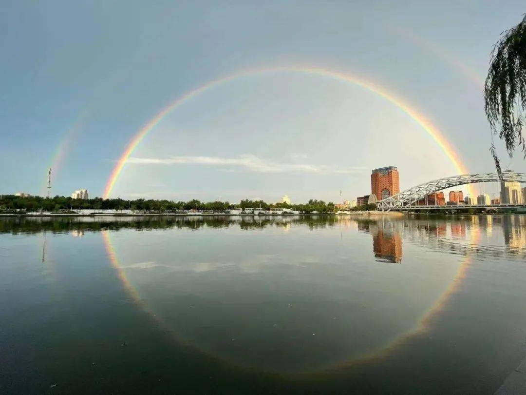 天津雨后"双彩虹"刷爆朋友圈!大量真实图片曝光!