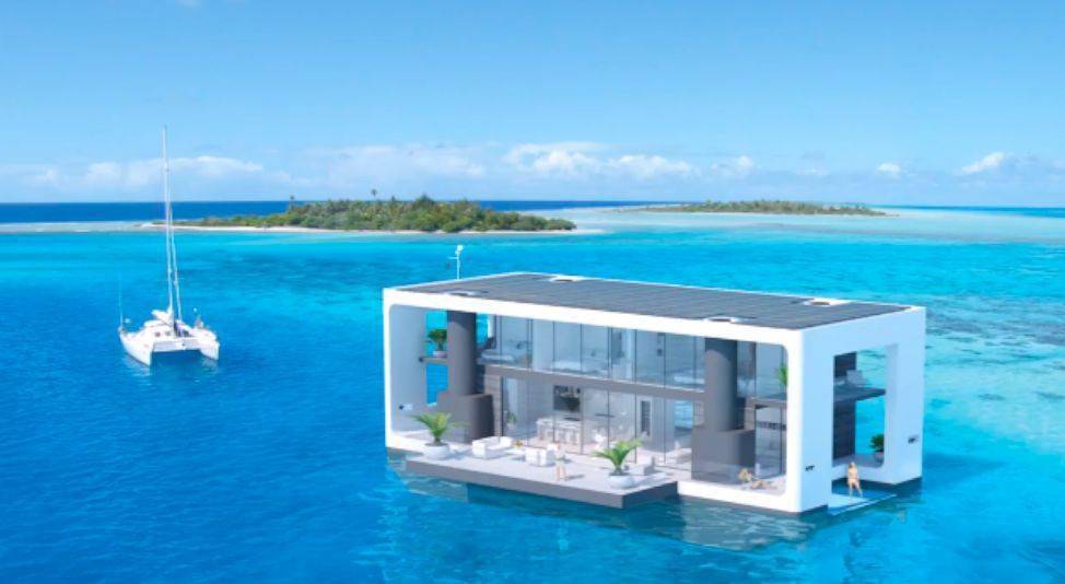 那些不会被淹没的建筑可以漂浮在大海和湖泊上的别墅洪水一来就能升高