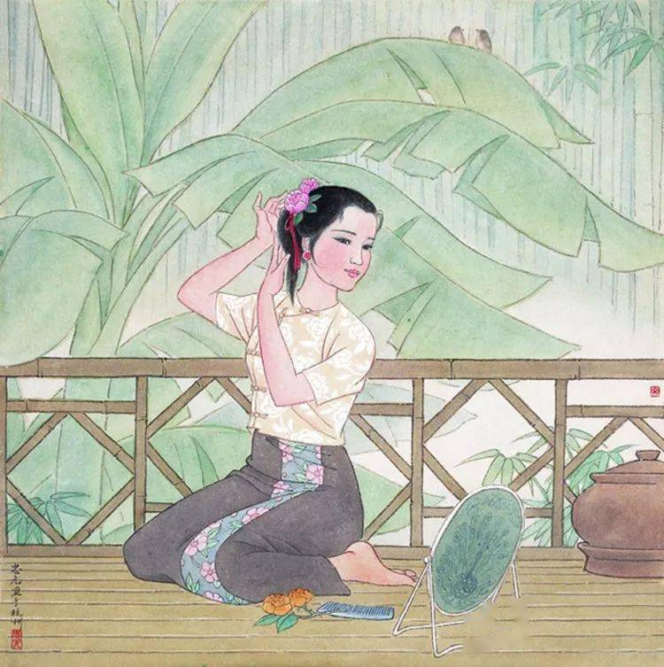 宋忠元创新工笔人物38幅作品欣赏简约质朴之美