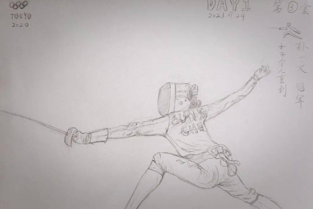 画的太好了大厂一11岁男孩手绘奥运冠军出圈