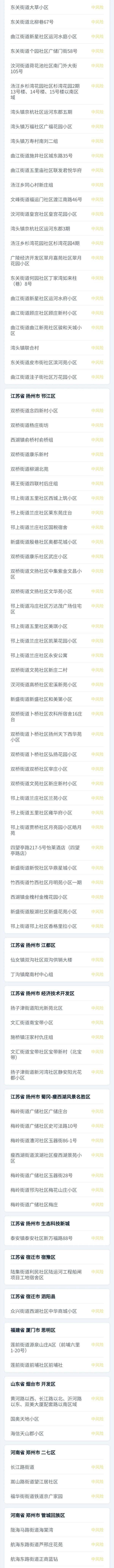 主动|最新！全国疫情风险地区汇总
