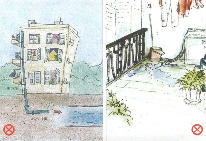 一组漫画看每天污水正确的排放方式