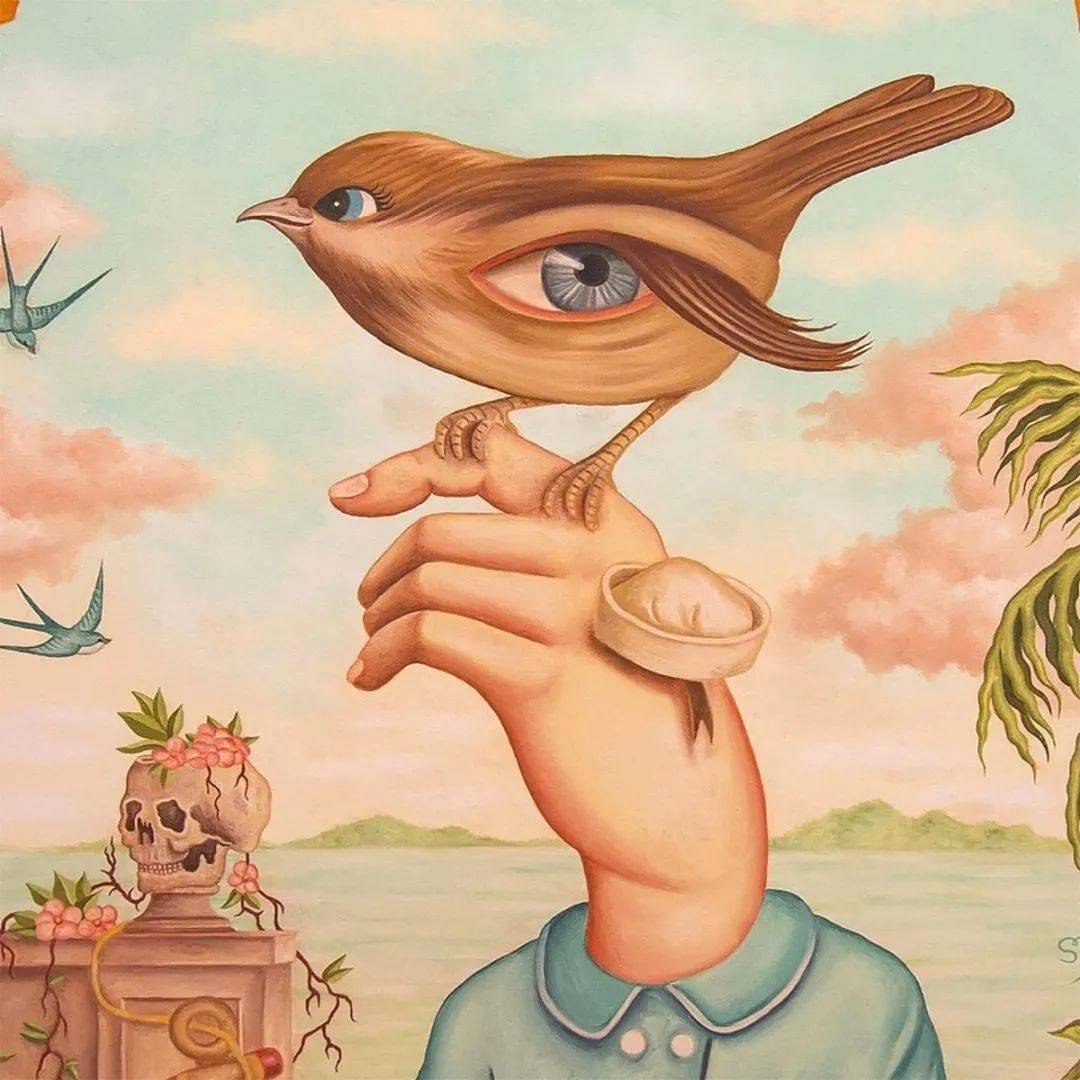 超凡的想象力,rafael silveira超现实主义肖像插画作品欣赏