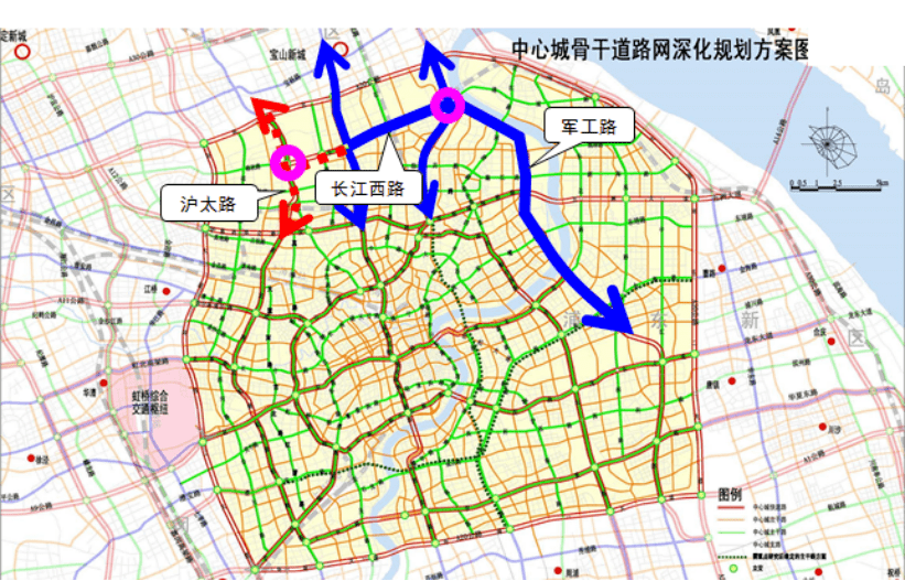 军工路快速路新建工程沿江通道改建陆翔路