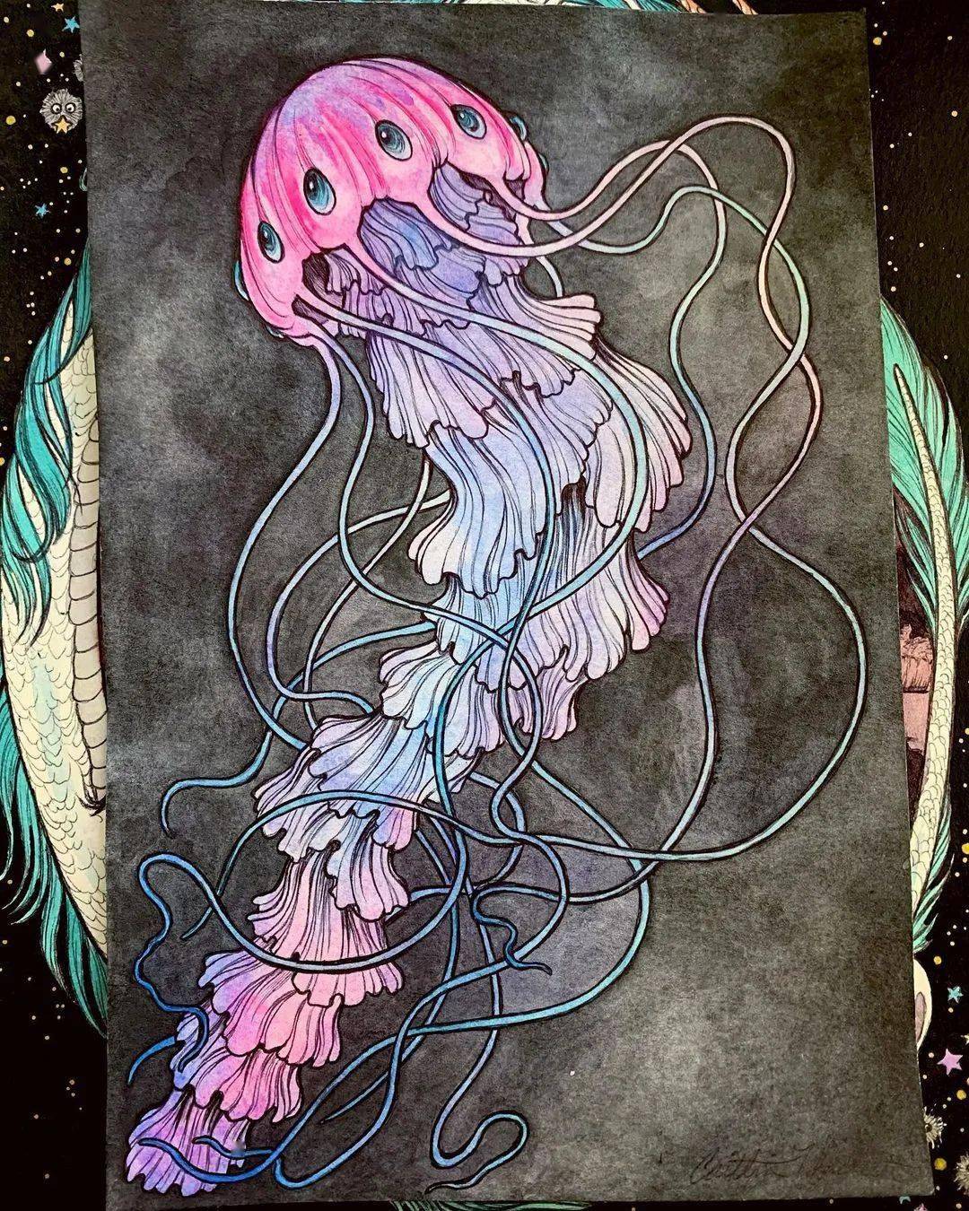 超级脑洞大开的线描装饰画造型奇特第一张就看跪