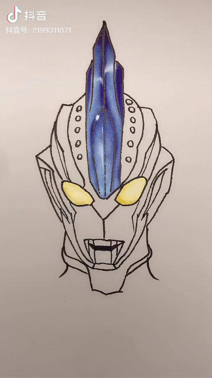 奥特曼系列简笔银河维克特利简笔画绘画画画绘说素描