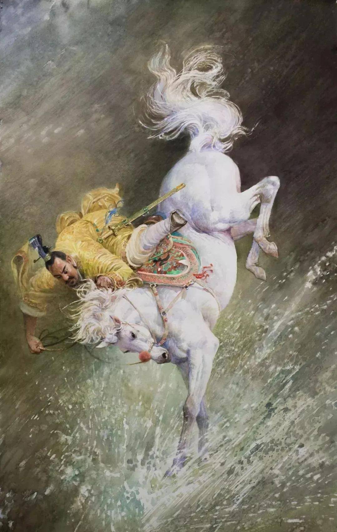 黄中羊水彩画作品欣赏