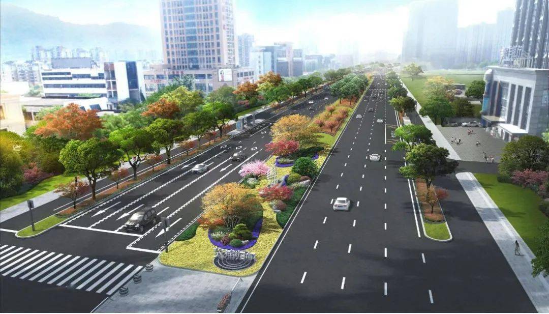 好消息富阳这条主干道的综合整治工程公示效果图出炉