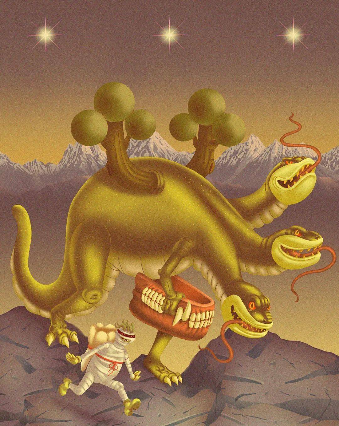 铁屑|这个小哥画风，好诡异的魔幻！